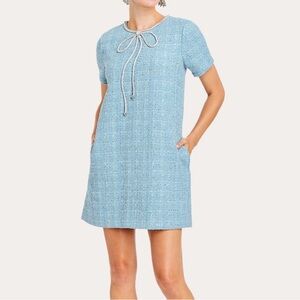 Mestiza Ainslee Embellished Metallic Tweed Mini Dress size 8